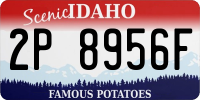 ID license plate 2P8956F