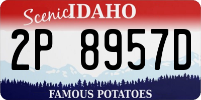 ID license plate 2P8957D