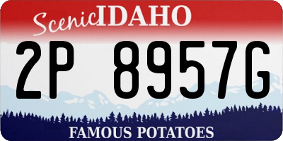 ID license plate 2P8957G