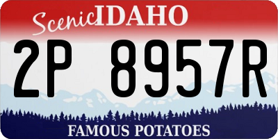 ID license plate 2P8957R