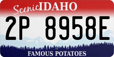 ID license plate 2P8958E