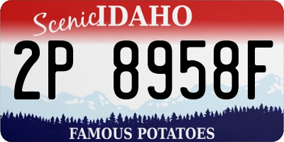 ID license plate 2P8958F