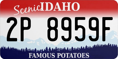 ID license plate 2P8959F