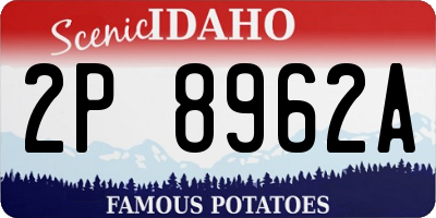ID license plate 2P8962A