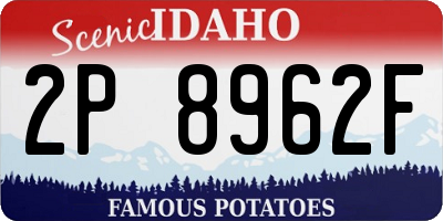 ID license plate 2P8962F