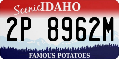 ID license plate 2P8962M