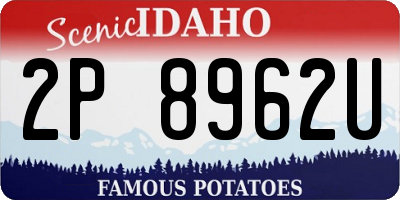 ID license plate 2P8962U
