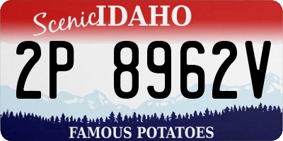 ID license plate 2P8962V