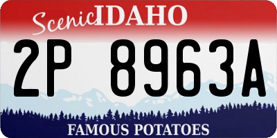 ID license plate 2P8963A