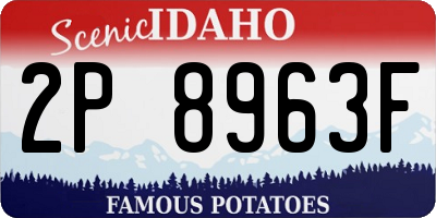 ID license plate 2P8963F