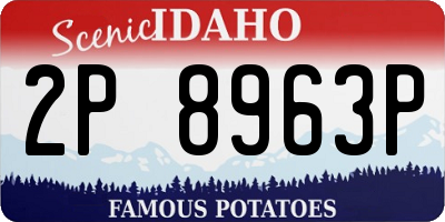 ID license plate 2P8963P
