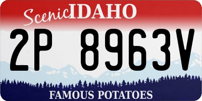 ID license plate 2P8963V