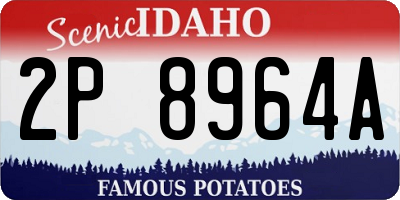 ID license plate 2P8964A