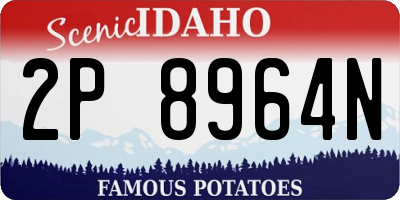 ID license plate 2P8964N