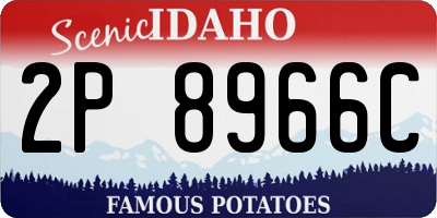 ID license plate 2P8966C