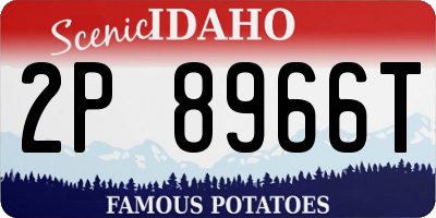 ID license plate 2P8966T