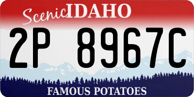 ID license plate 2P8967C
