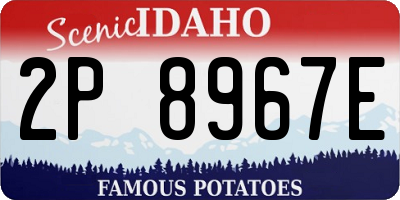 ID license plate 2P8967E