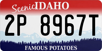 ID license plate 2P8967T
