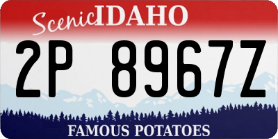 ID license plate 2P8967Z