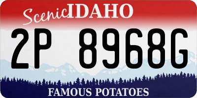 ID license plate 2P8968G