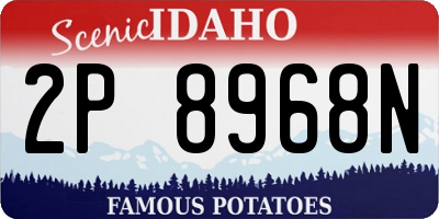 ID license plate 2P8968N