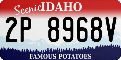 ID license plate 2P8968V