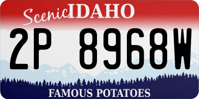 ID license plate 2P8968W
