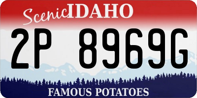 ID license plate 2P8969G