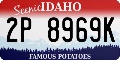 ID license plate 2P8969K