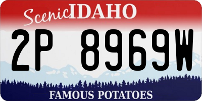 ID license plate 2P8969W