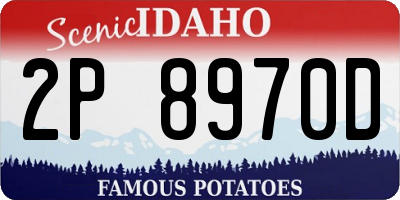 ID license plate 2P8970D