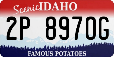 ID license plate 2P8970G