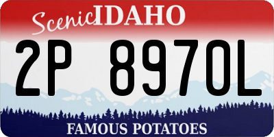 ID license plate 2P8970L
