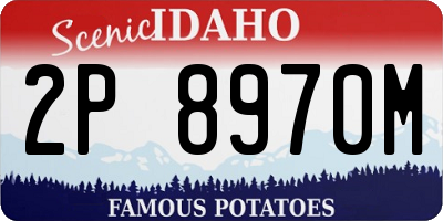 ID license plate 2P8970M