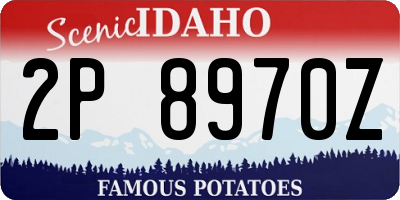 ID license plate 2P8970Z