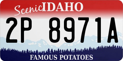 ID license plate 2P8971A