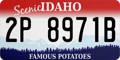 ID license plate 2P8971B