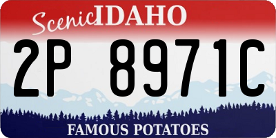 ID license plate 2P8971C