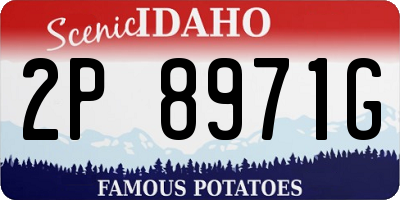 ID license plate 2P8971G