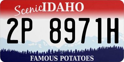 ID license plate 2P8971H