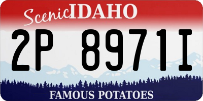 ID license plate 2P8971I