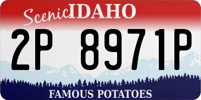 ID license plate 2P8971P