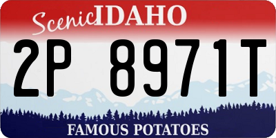 ID license plate 2P8971T