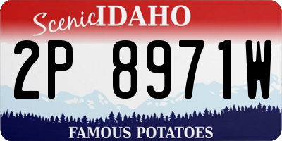 ID license plate 2P8971W