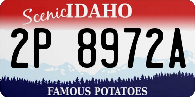 ID license plate 2P8972A
