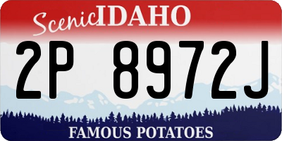 ID license plate 2P8972J