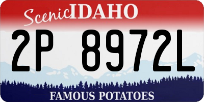 ID license plate 2P8972L