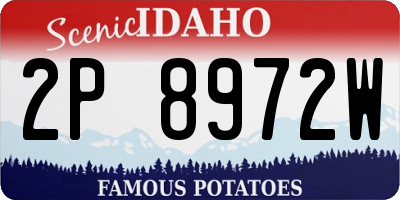 ID license plate 2P8972W