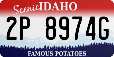 ID license plate 2P8974G